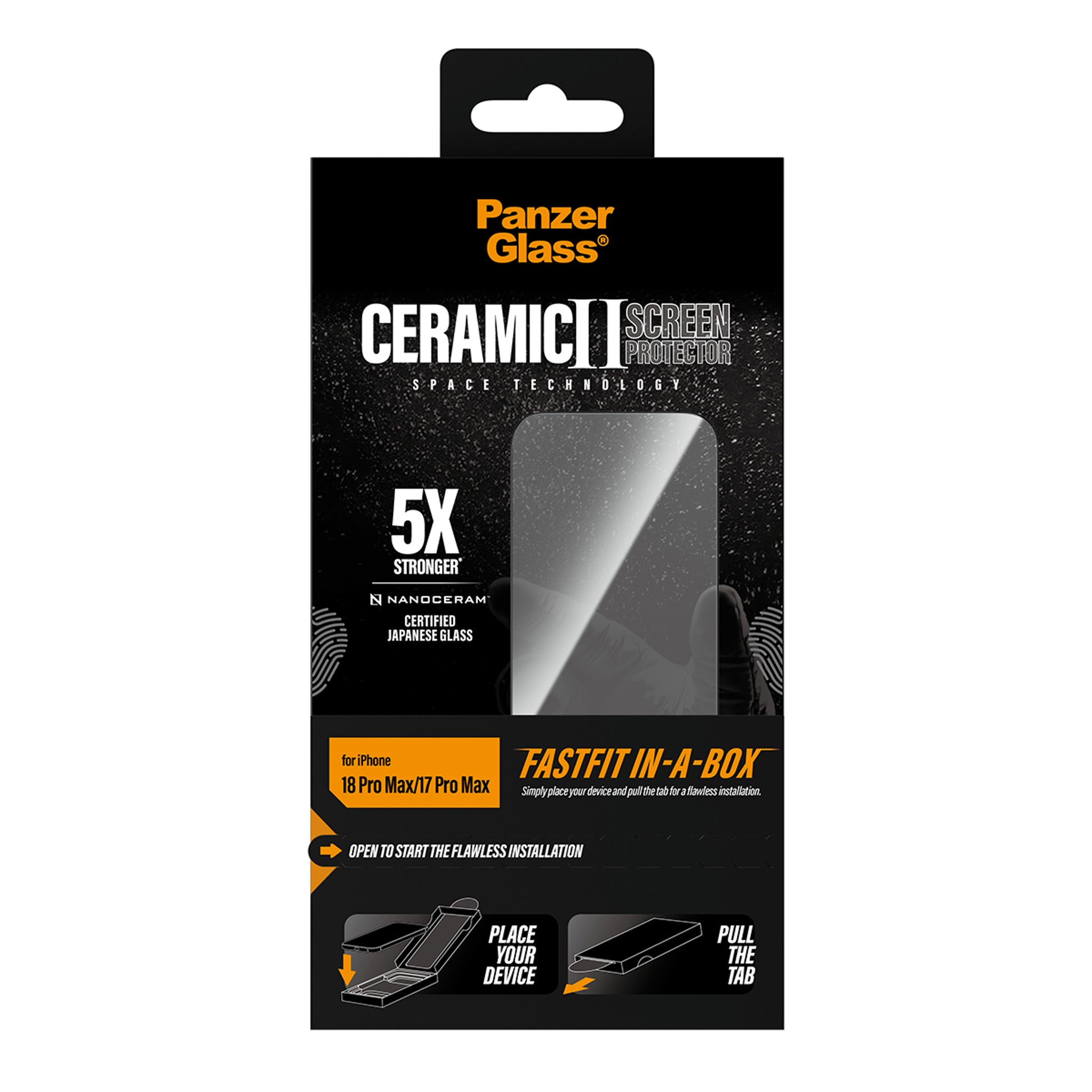 PanzerGlass® Ceramic Screen Protector iPhone 18 Pro Max | 17 Pro Max w. FASTFIT IN-A-BOX
